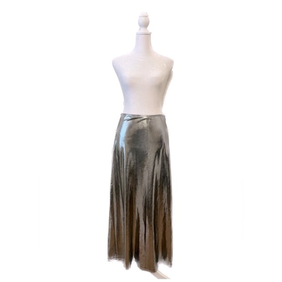 NEW - Metallic Midi Festival Skirt - Picture 1 of 9